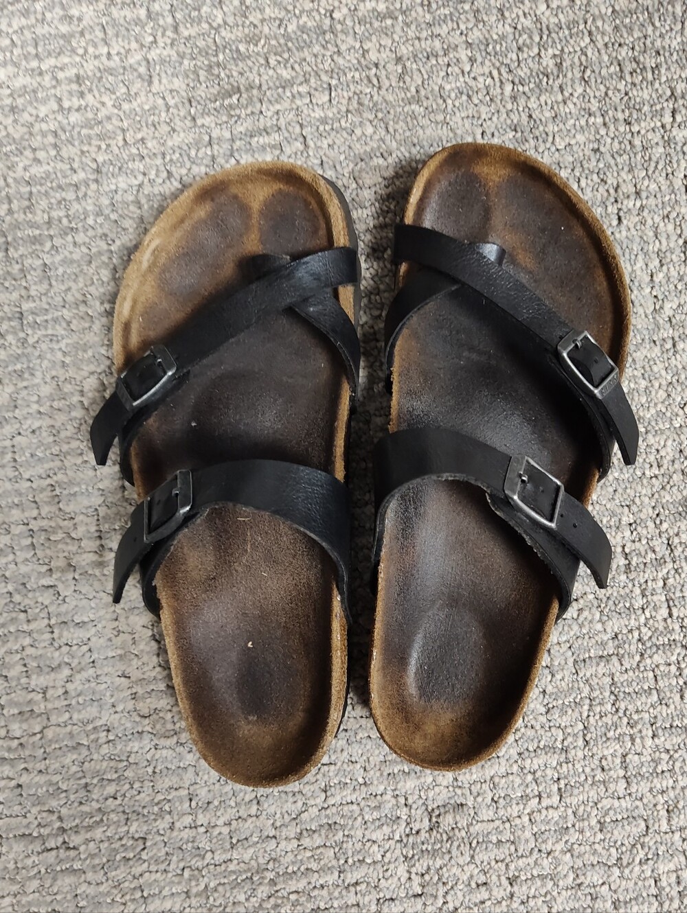 Women's Birkenstock Mayari Black Leather Sandals - Size 37 (6-6.5 US)